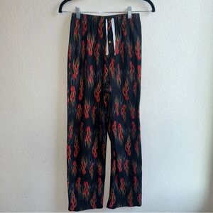 Joe Boxer Youth Black Red Flames Lounge Pants